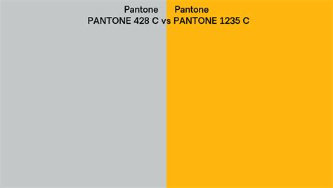 Pantone 428 C Vs Pantone 1235 C Side By Side Comparison
