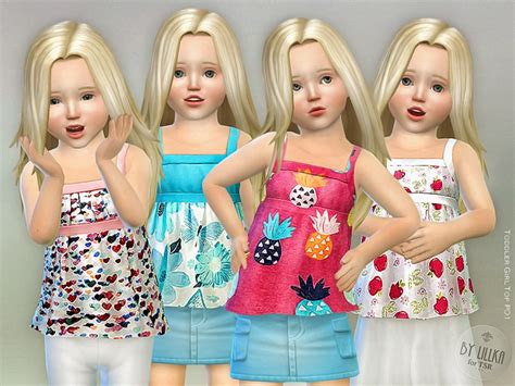 The Sims Resource Toddler Girl Top P01