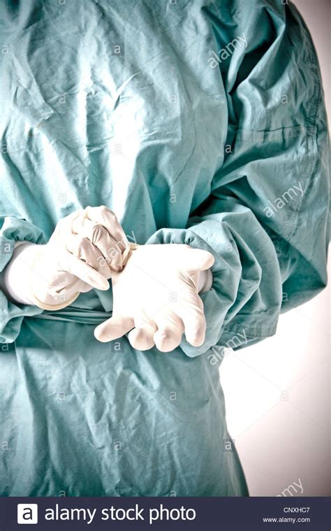 Doctor With Latex Gloves Stock Photo Alamy