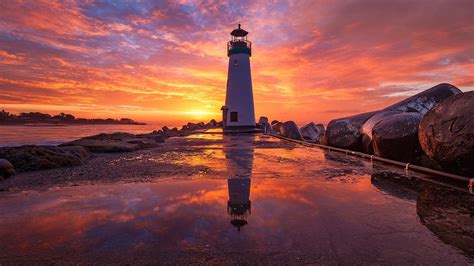 Windows 10 red in 4k. 1920x1080 Lighthouse At Sunsrise Laptop Full HD 1080P HD 4k Wallpapers, Images, Backgrounds ...