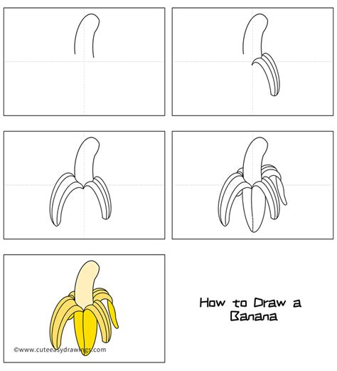 Https://techalive.net/draw/how To Draw A Banana With Peel Off
