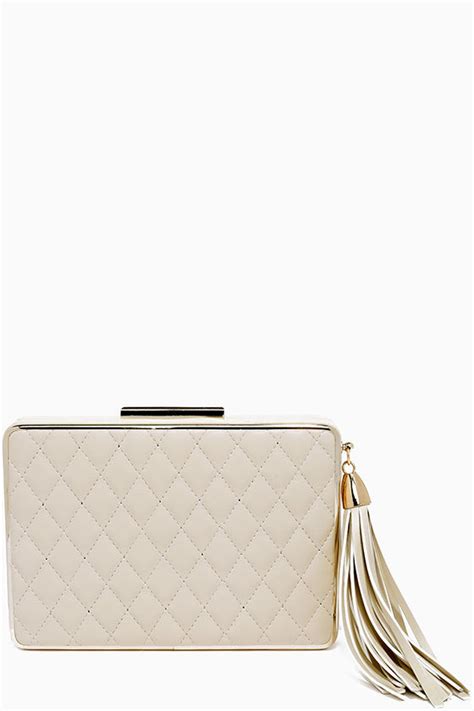 Chic Beige Clutch Quilted Clutch Box Clutch Vegan Leather Clutch