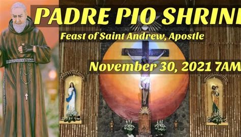 Filipino Live Holy Mass Today St Padre Pio Shrine 7am November 30