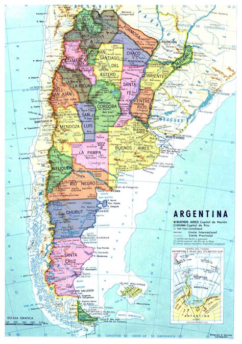 Detailed Administrative Map Of Argentina Argentina Detailed