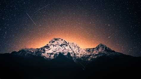 1920x1080 Mountains Night View In Ghandruk Nepal 1080p Laptop Full Hd