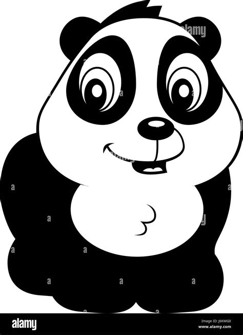 A Cartoon Baby Panda Bear Cub Smiling And Happy Stock Vector Image