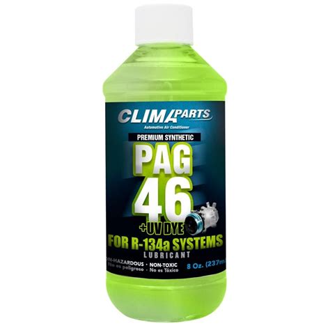 Pag 46uv Premium Synthetic Ac Refrigerant Oil Vis 8oz For R134a Syst