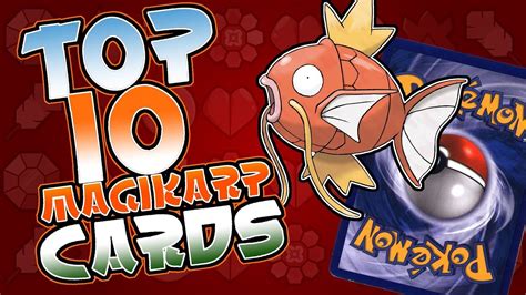 Rookie cards, autographs and more. Top 10 MAGIKARP POKEMON CARDS! - YouTube