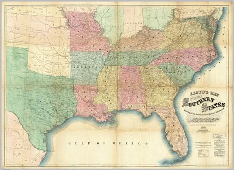 Lloyds Map Of The Southern States David Rumsey Historical Map