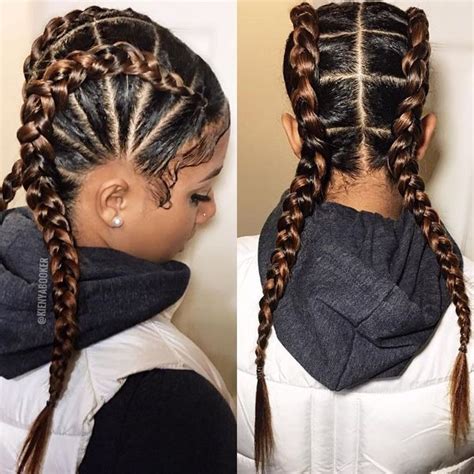 African hair braiding is very versatile: Two Braids Hairstyles | African American Hairstyling