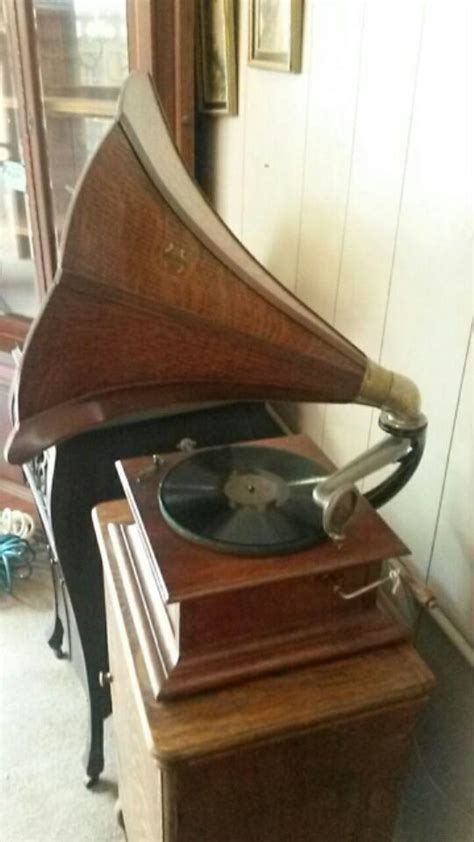 1906 Columbia Gramophone Phonograph With Panel Oak Horn Collectors Weekly