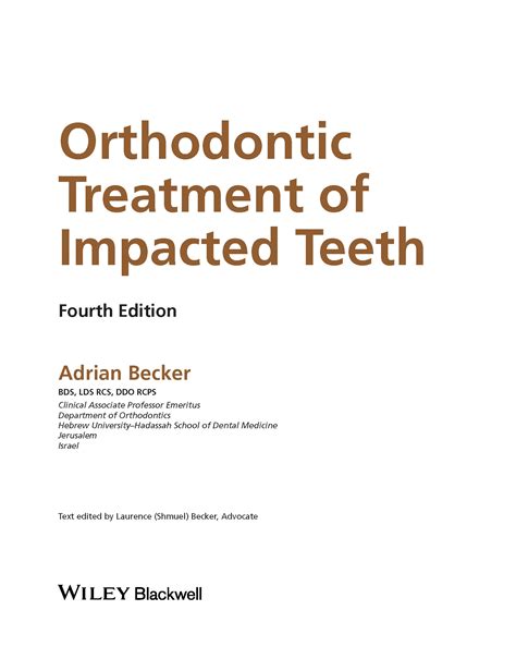 Orthodontic Treatment Of Impacted Teeth 4e 2022 انتشارات شایان نمودار