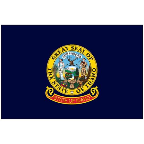 Idaho State Flag Flagpole Man