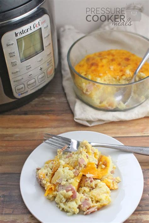 Crock pot scrambled egg casserole with sausage and green chiliesbeyer beware. Instant Pot Breakfast Casserole with Ham and Egg | Recipe | Breakfast casserole, Hashbrown ...