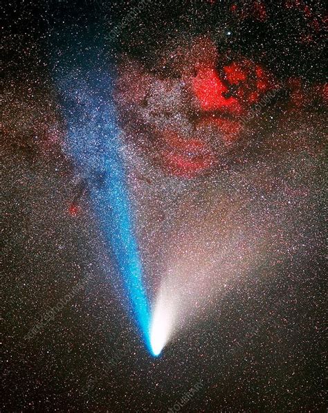 Optical Image Of Comet Hale Bopp Showing Its Gas And Dust Tails It Was