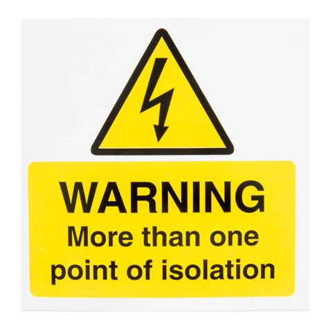 Industrial Signs 75mm X 75mm Warning More Than One Point Of Isolation