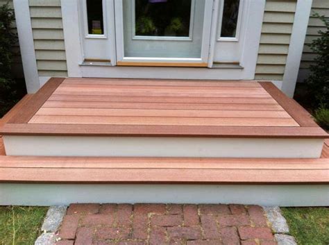 Wood Steps With Wide Wooden Border Note The Risers Are Painted In A