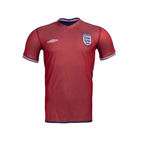 2002 England Away Red Retro Jerseys Shirt Cheap Soccer Jerseys Shop