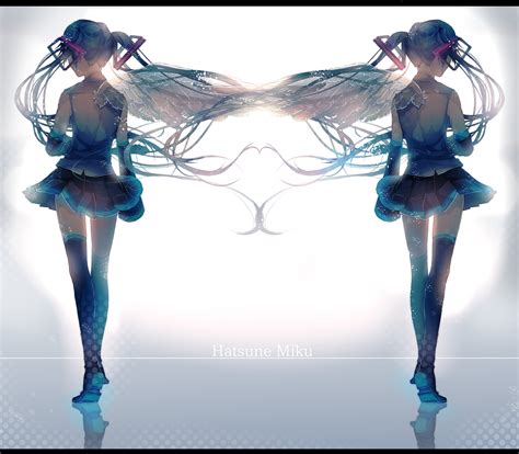 Wallpaper Illustration Long Hair Anime Girls Blue Hair Wings