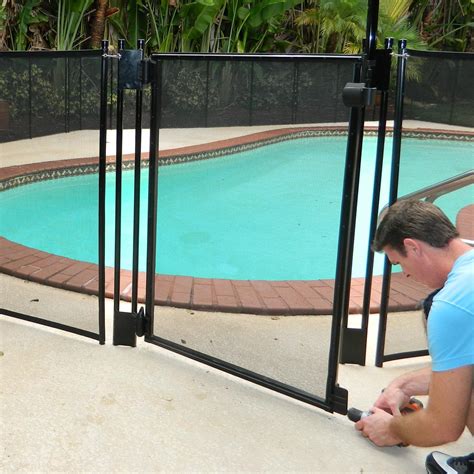 Pool Fence Diy By Life Saver Self Closing Gate Kit Black Amazonca