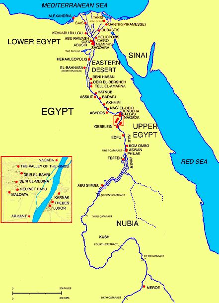 A Labeled Map Of Ancient Egypt The World Map