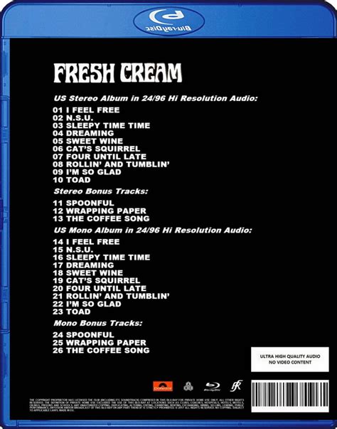 Cream Fresh Cream Blu Ray Hi Res Audio