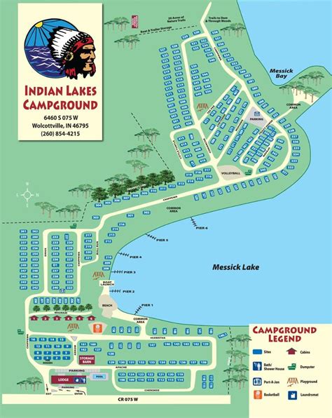 Indian Lake State Park Campground Map World Map