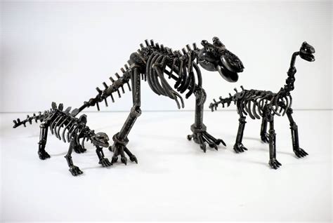 Dinosaur Sell 3 Items Scrap Metal Sculpture Model Recycled Etsy