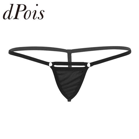 Panties Dpois Womens Stretchy Low Rise Micro Mini Pouch G String T Back