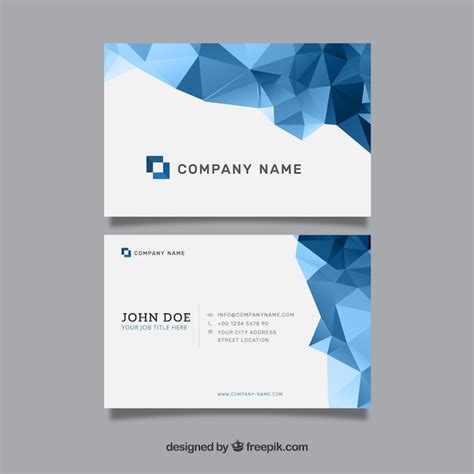 Free Vector Polygonal Business Card