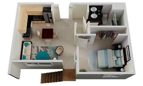 20 One Bedroom Apartment Plans For Singles And Couples Home Design Lover