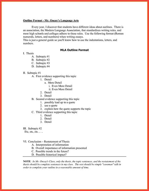 Research Paper Outline Templates ~ Addictionary