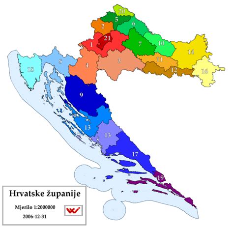 Geografska Karta Hrvatske Županije Legsunique