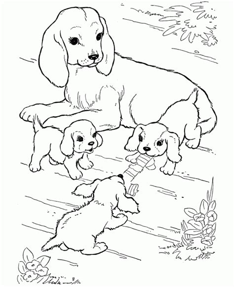 realistic dog Colouring Pages