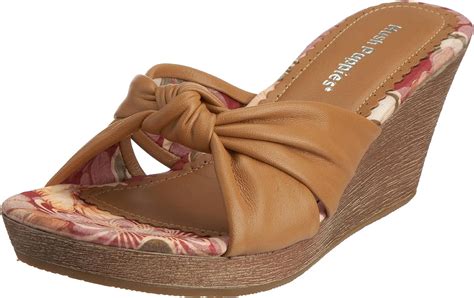 Hush Puppies Women S Camellia Wedge Sandal Tan Leather H2499502A 3 UK