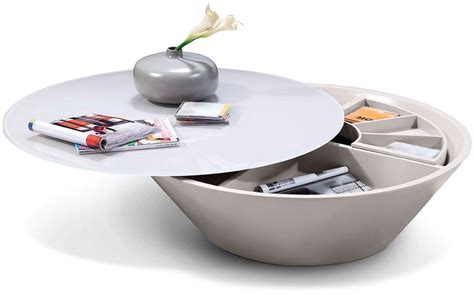 Coffee tables are about form as much as they are about function. Modrest Pepper - Modern Coffee Table w Swivel Storage ...
