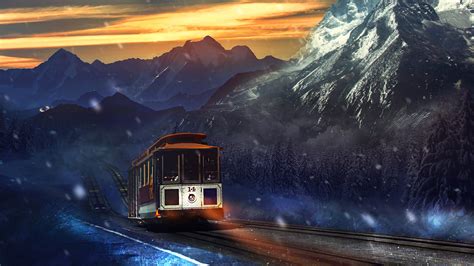 Train Journey Mountains Wallpapers Hd Wallpapers Id 16176