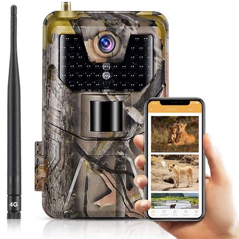 Lte G Cellular Trail Cameras Mp K Live Video Wireless Camera For Wildlife Monitoring With