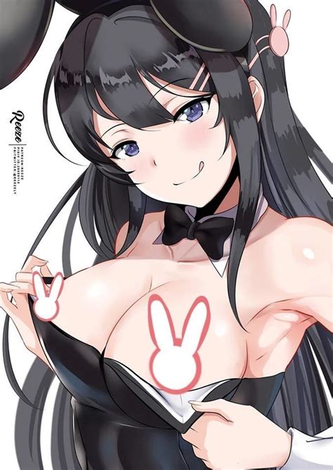 Rule 34 Armpit Black Hair Breasts Bunny Ears Bunnysuit Censored