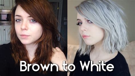 There are so many shades of light brown that you will find your. From Dyed Brown to White Hair: My Experience - YouTube