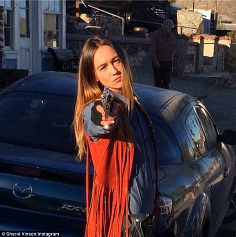 sharni vinson shares behind the scenes snaps from her new movie ticketed daily mail online