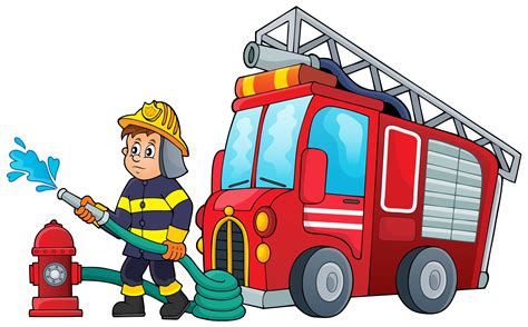 Cartoon Fireman With Hose - Fox Phoenix rpgs