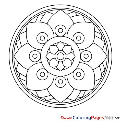Illustration Kids Mandala Coloring Page