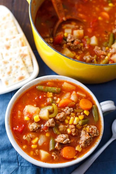 For this healthy turkey meatball recipe, lean ground turkey is mixed with fresh mushrooms, oats, garlic, spices and a little parmesan cheese for a meatball that's moist, delicious and has more fiber and less saturated fat than a traditional beef and pork version. Ground Turkey Vegetable Soup Recipe