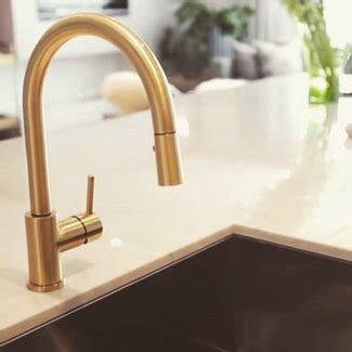 Moen 7870 sleek 16 single handle deck mounted high arc kitchen faucet with sidespray. Antique Brass Kitchen Faucet You'll Love in 2021 - VisualHunt