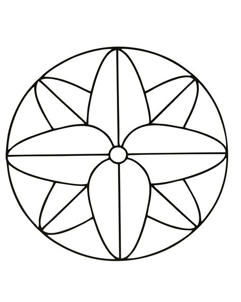 Geometric Very Simple Mandala Mandalas With Geometric Patterns