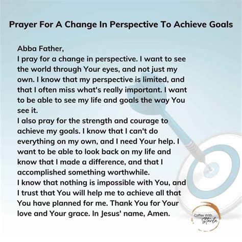 6 Powerful Prayers For Achieving Goals Coffee With Starla