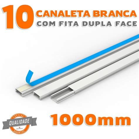 Kit Canaletas Pvc Branco Com Fita Dupla Face De Metro Shopee Brasil