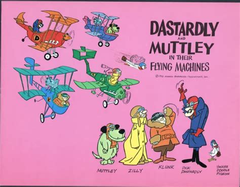 Hanna Barbera Style Guide Plate Dastardly And Muttley In Their Flying
