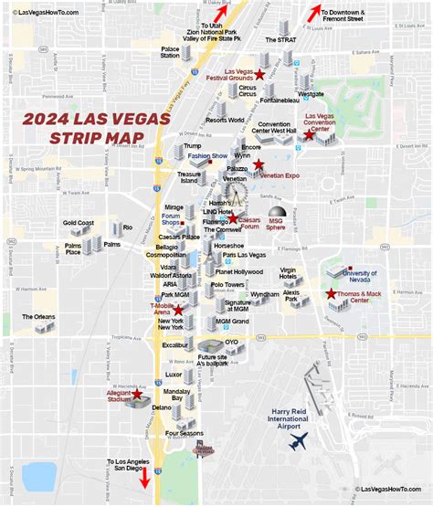 Las Vegas Strip Map 2024 Updated